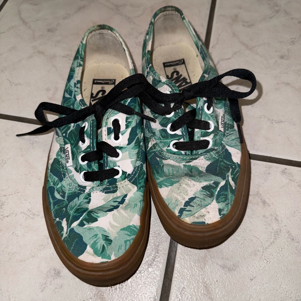 Vans Tropical Green Leaf Sneakers